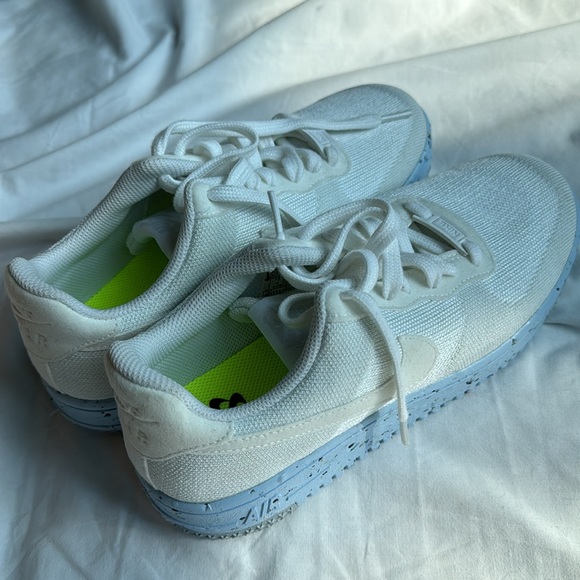 Nike Air Force 1 Crater Flyknit Basketball Shoes White/Photon Dust Size 8.5 - Picture 7 of 16